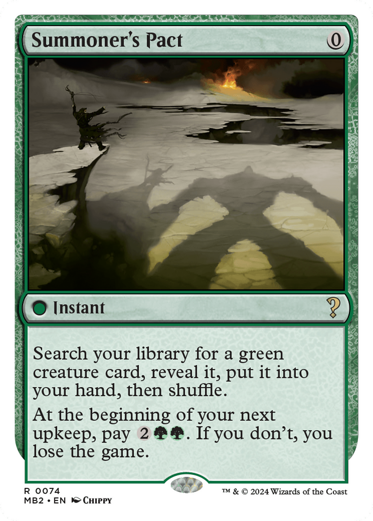 Summoner's Pact (White Border) (MB2-074)  - Mystery Booster 2