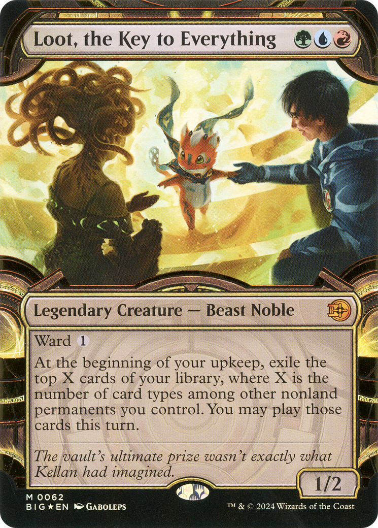 Loot, the Key to Everything (Showcase) (Raised Foil) (BIG-062)  Foil - The Big Score: (Showcase)