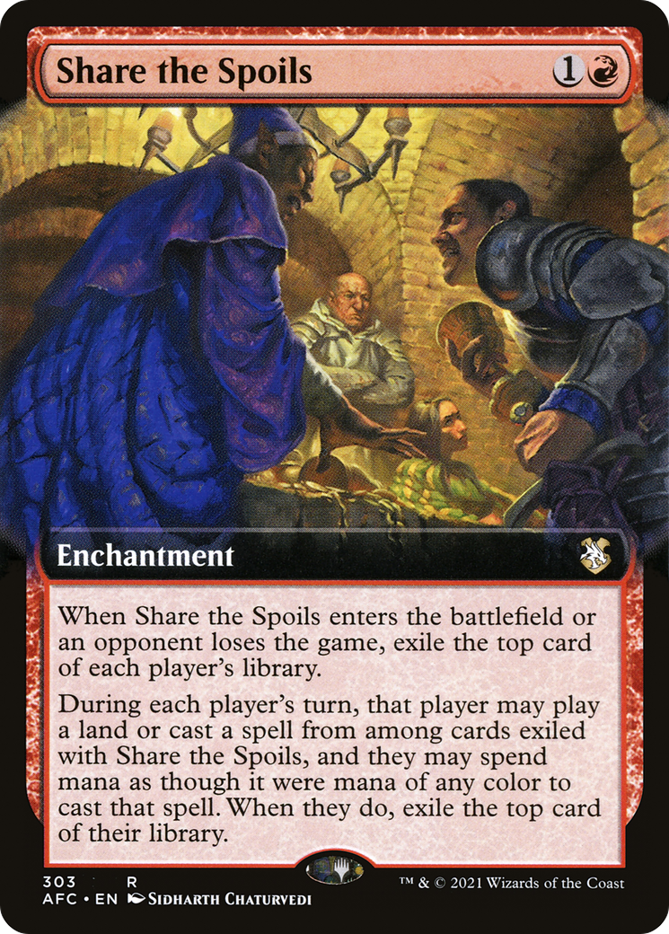 Share the Spoils (Extended Art) (AFC-303) - Adventures in the Forgotten Realms Commander