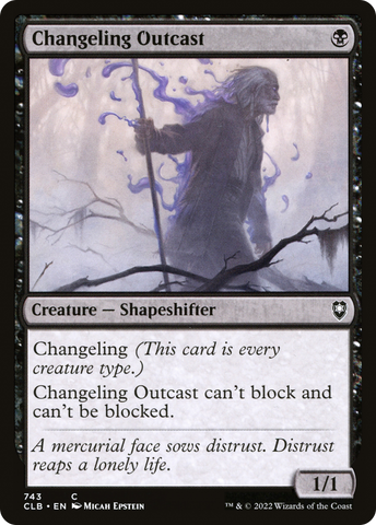 Changeling Outcast (CLB-743)  - Commander Legends: Battle for Baldur's Gate