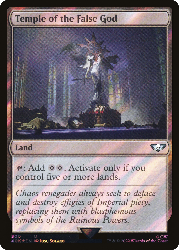 Temple of the False God (Surge Foil) (40K-300)  Foil - Warhammer 40,000 Commander