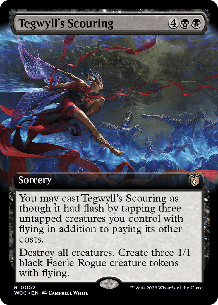 Tegwyll's Scouring (Extended Art) (WOC-052)  - Wilds of Eldraine Commander: (Extended Art)