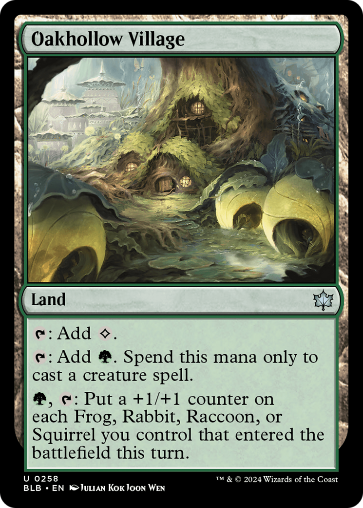 Oakhollow Village (BLB-258)  Foil - Bloomburrow