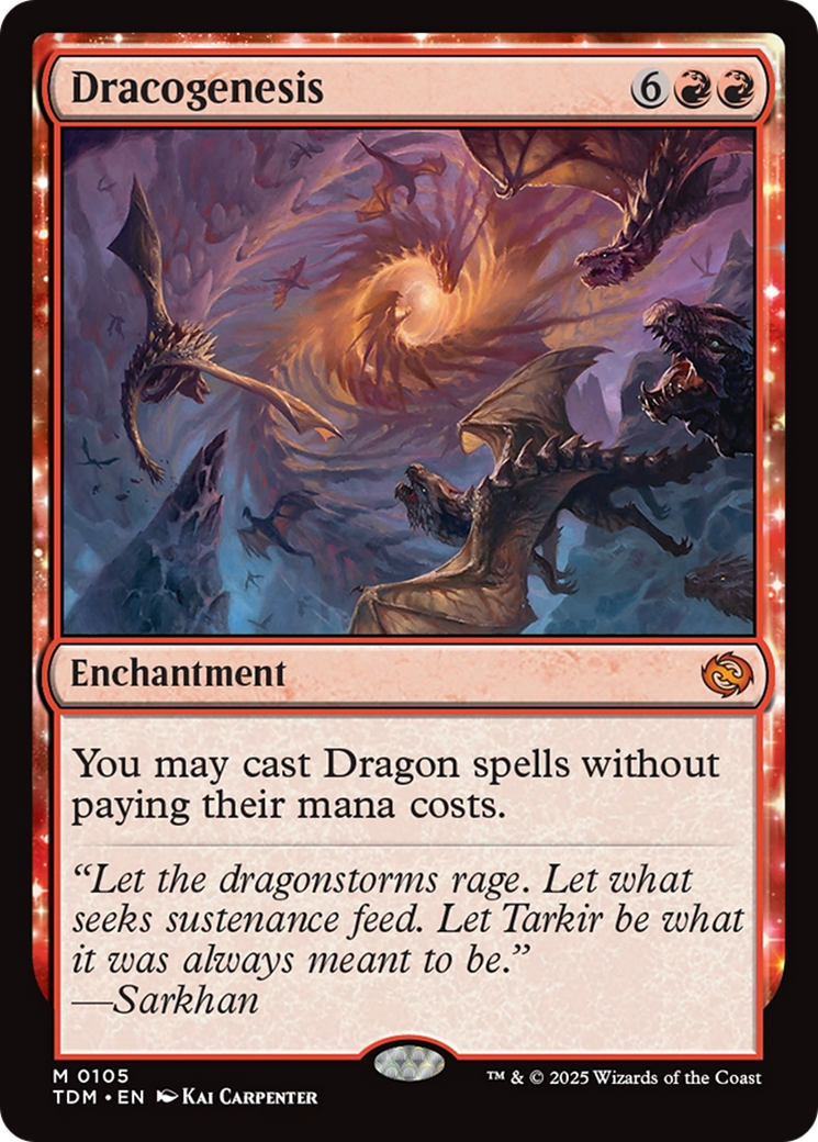 Dracogenesis (TDM-105)  Foil - Tarkir: Dragonstorm: (enchantment)