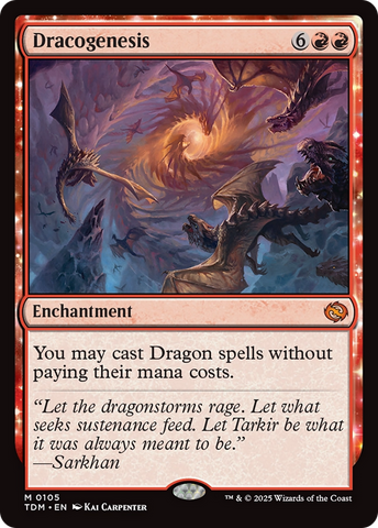 Dracogenesis (TDM-105)  Foil - Tarkir: Dragonstorm: (enchantment)