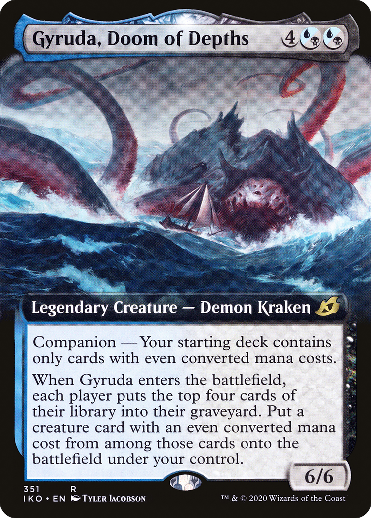 Gyruda, Doom of Depths (Extended Art) (IKO-351)  - Ikoria: Lair of Behemoths: (companion, Extended Art)