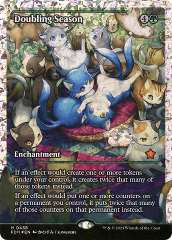 Doubling Season (FDN-438) - Foundations: (Showcase, enchantment) Foil