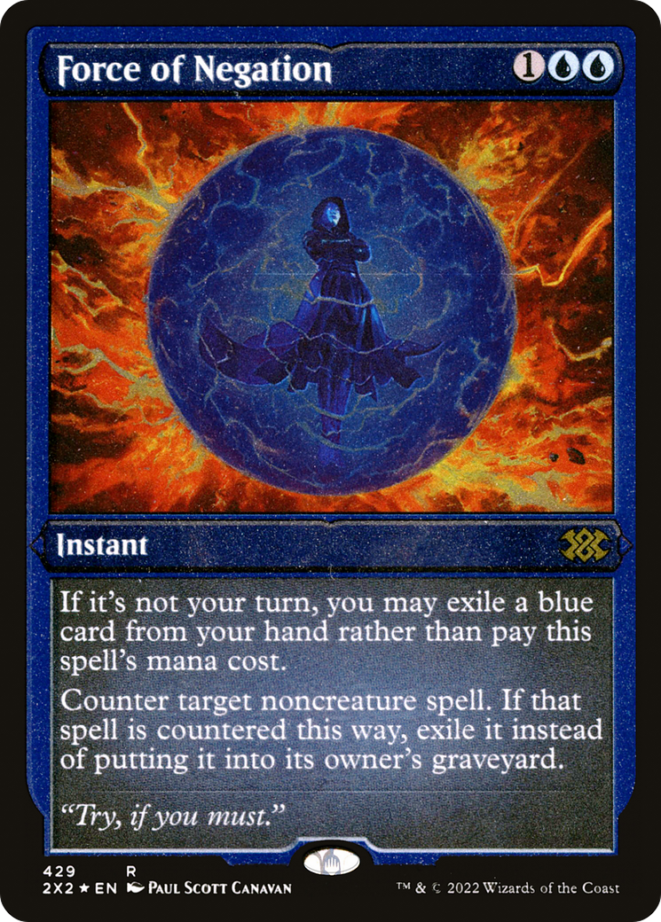 Force of Negation (Foil Etched) (2X2-429)  Foil - Double Masters 2022