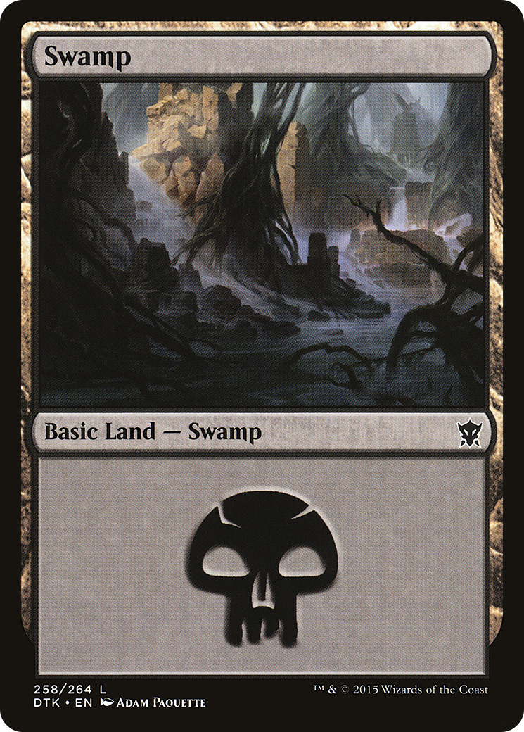 Swamp (258) (DTK-258) - Dragons of Tarkir Foil