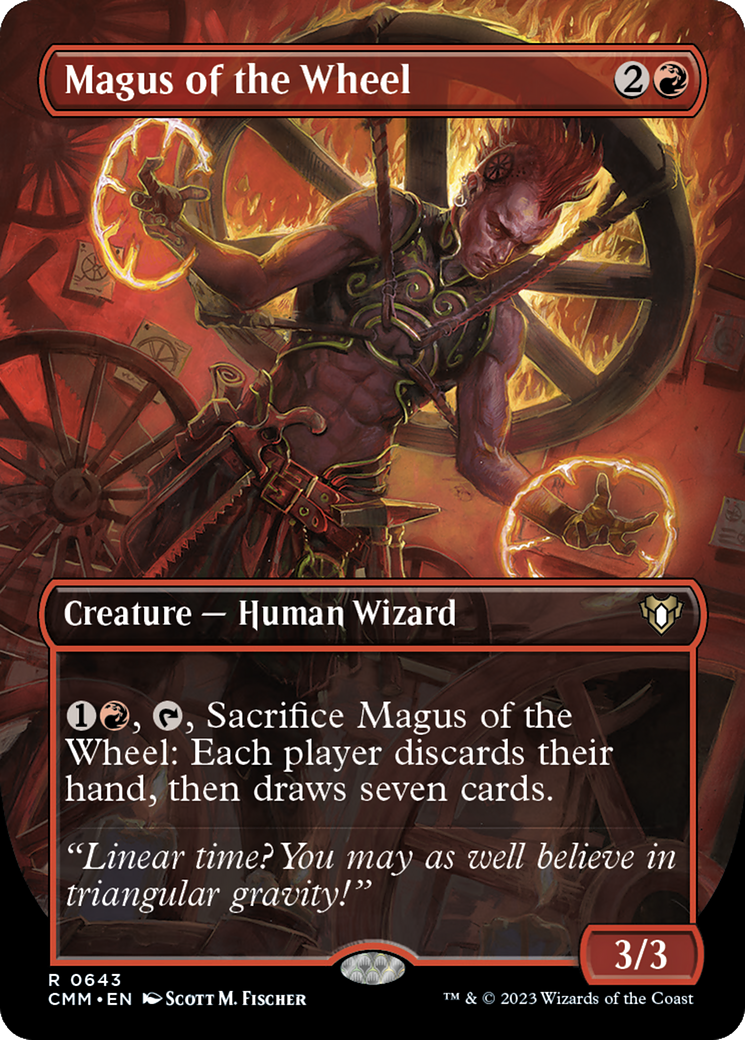 Magus of the Wheel (Borderless) (CMM-643)  Foil - Commander Masters