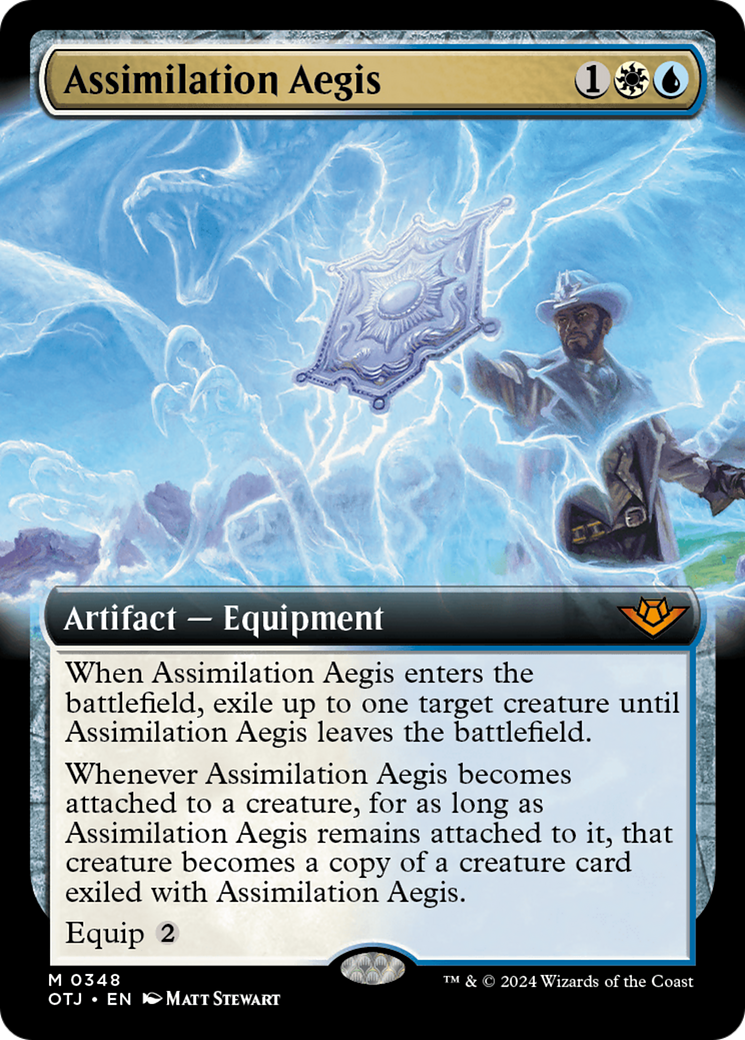 Assimilation Aegis (Extended Art) (OTJ-348)  Foil - Outlaws of Thunder Junction: (Extended Art)