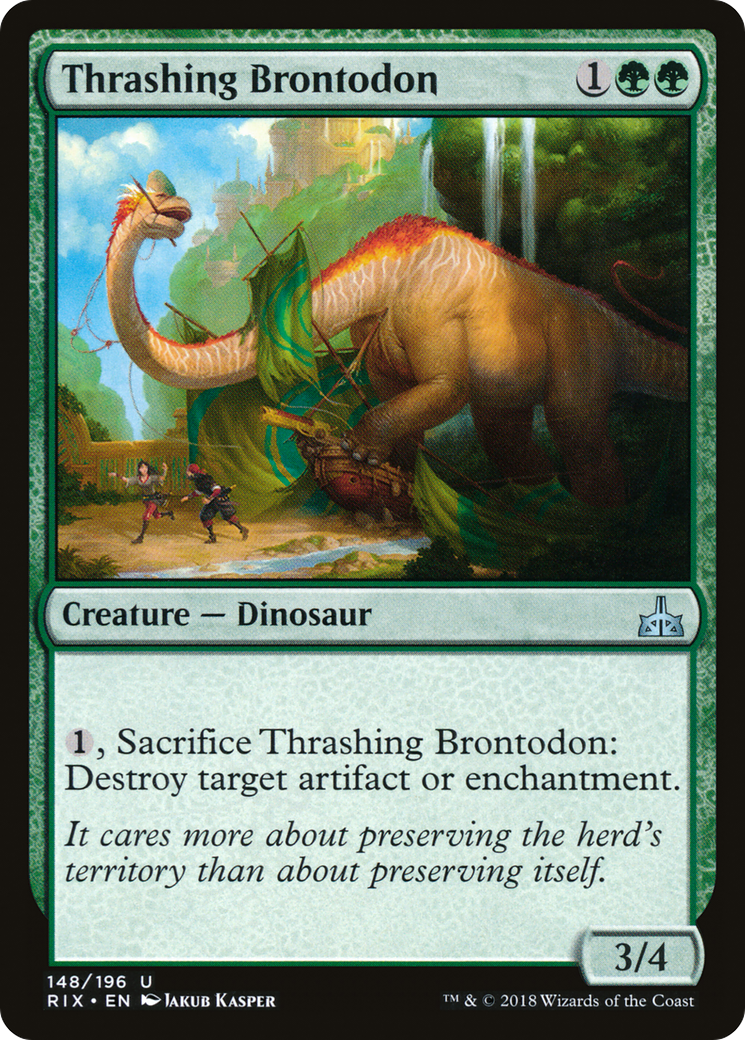 Thrashing Brontodon (RIX-148)  - Rivals of Ixalan