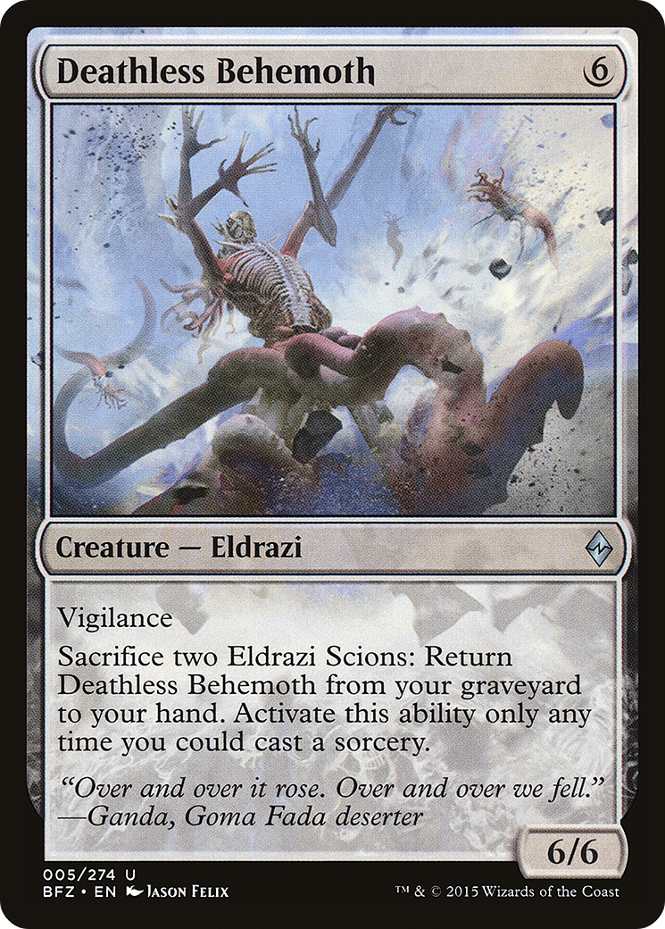 Deathless Behemoth (BFZ-005)  - Battle for Zendikar