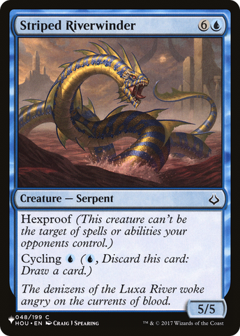 Striped Riverwinder (LIST-HOU-48)  - The List