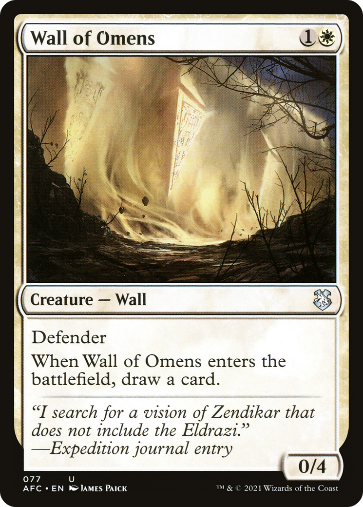 Wall of Omens (AFC-077)  - Forgotten Realms Commander