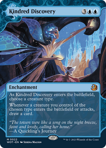 Kindred Discovery (WOT-022)  Foil - Wilds of Eldraine: Enchanting Tales: (Showcase) (Borderless)