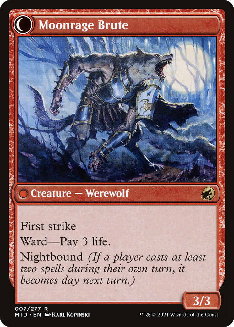 Brutal Cathar (MID-007)  - Innistrad: Midnight Hunt: (Double Faced Transform)