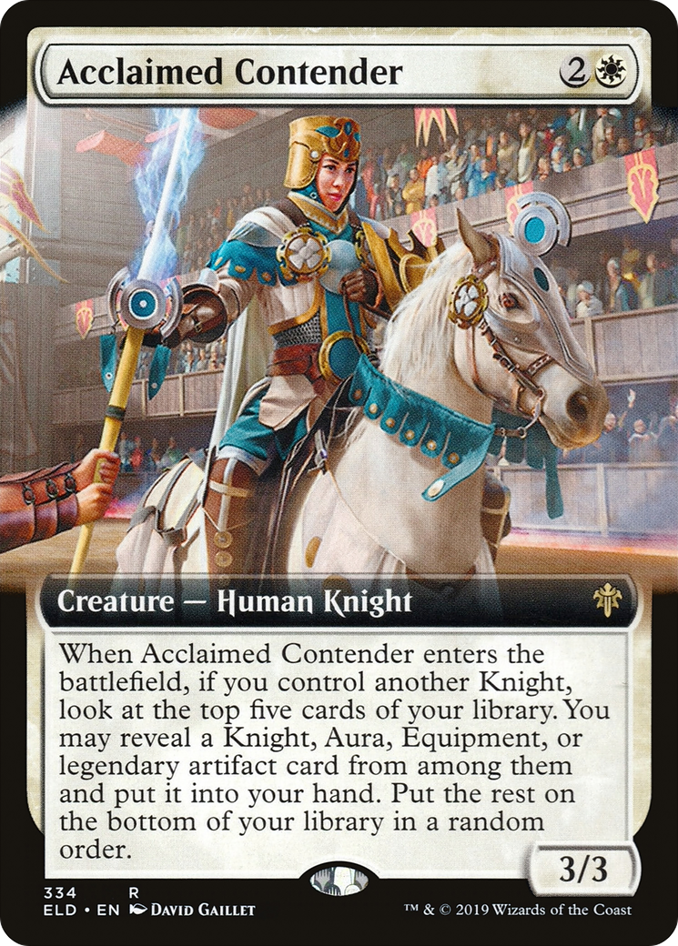 Acclaimed Contender (Extended Art) (ELD-334)  Foil - Throne of Eldraine: (Extended Art)