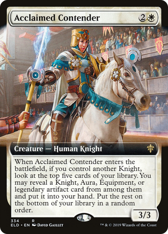 Acclaimed Contender (Extended Art) (ELD-334)  - Throne of Eldraine: (Extended Art)