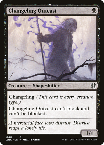 Changeling Outcast (ZNC-040)  - Zendikar Rising Commander