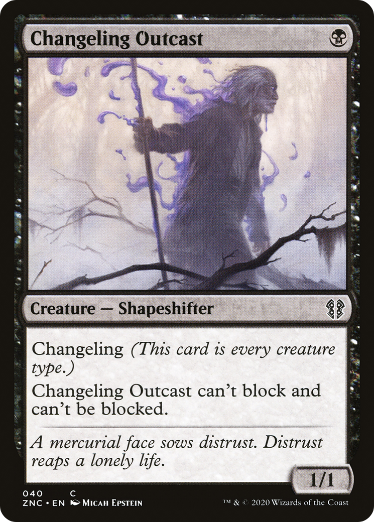 Changeling Outcast (ZNC-040)  - Zendikar Rising Commander