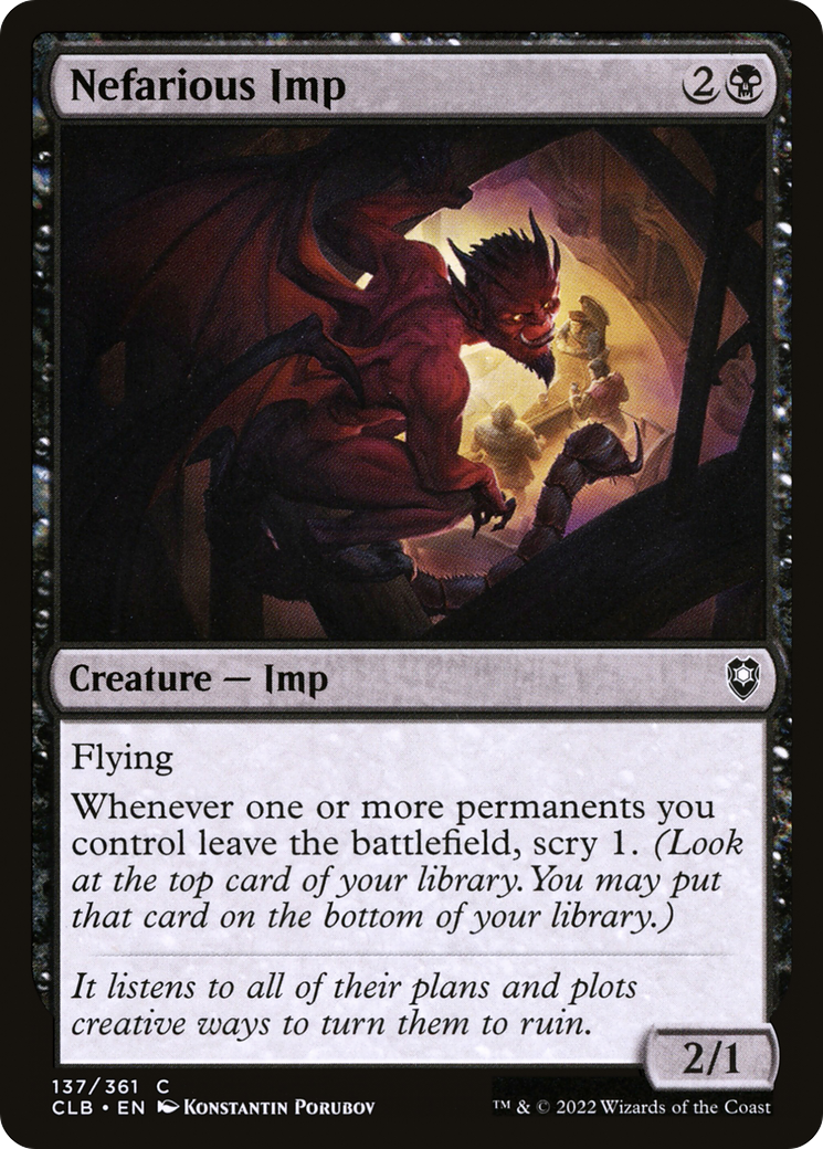 Nefarious Imp (CLB-137)  - Commander Legends: Battle for Baldur's Gate