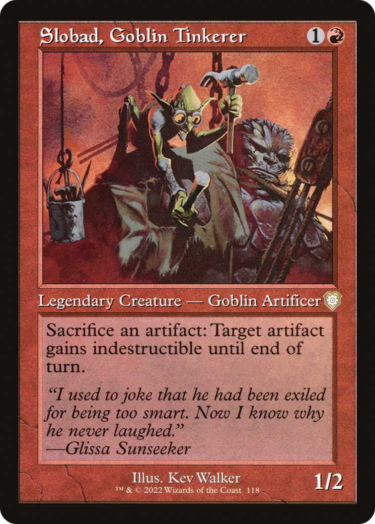 Slobad, Goblin Tinkerer (Retro Frame) (BRC-118)  - The Brothers' War Commander