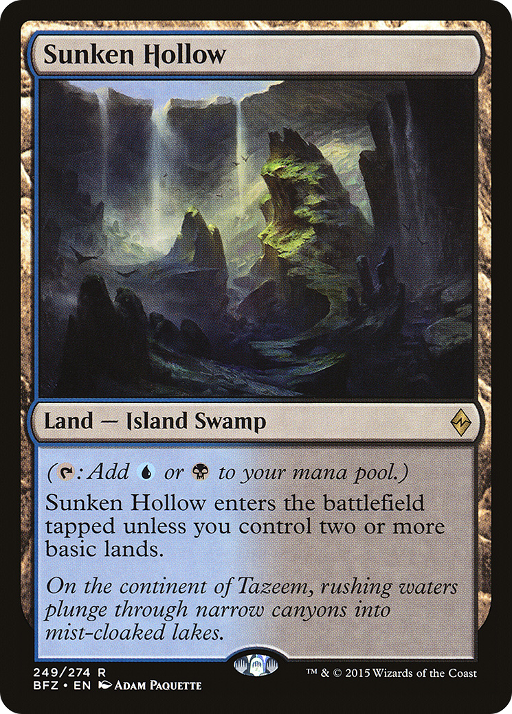 Sunken Hollow (BFZ-249)  Foil - Battle for Zendikar