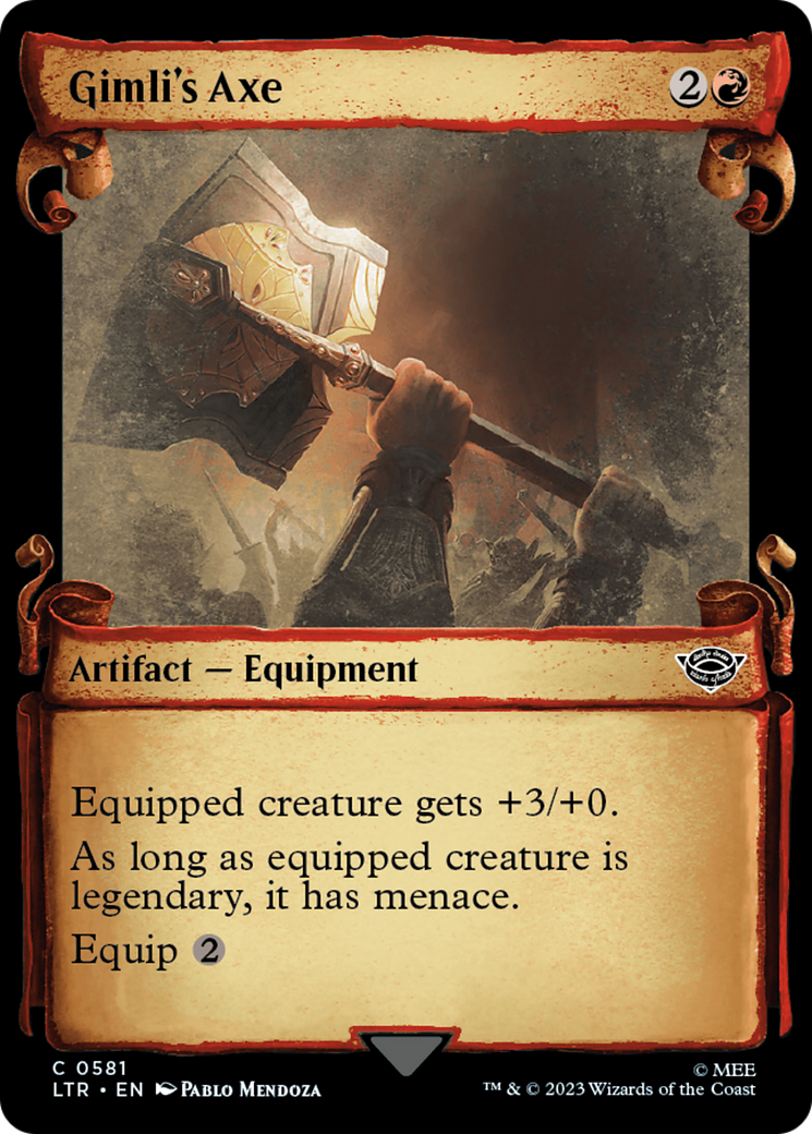 Gimli's Axe (Showcase Scrolls) (LTR-581)  Foil - The Lord of the Rings: Tales of Middle-earth: (Showcase)