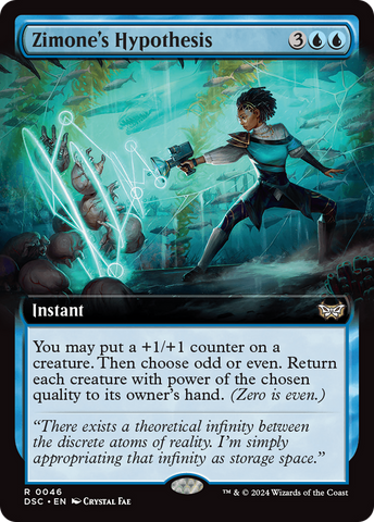 Zimone's Hypothesis (Extended Art) (DSC-046)  - Duskmourn: House of Horror Commander: (Extended Art)