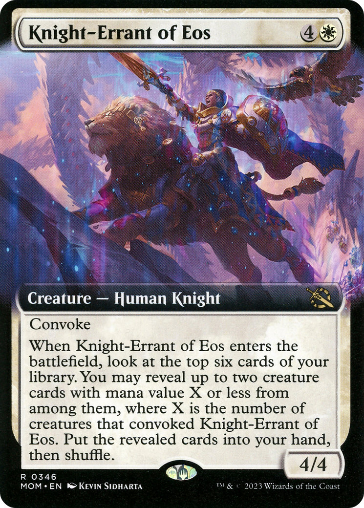 Knight-Errant of Eos (Extended Art) (MOM-346)  Foil - March of the Machine: (Extended Art)