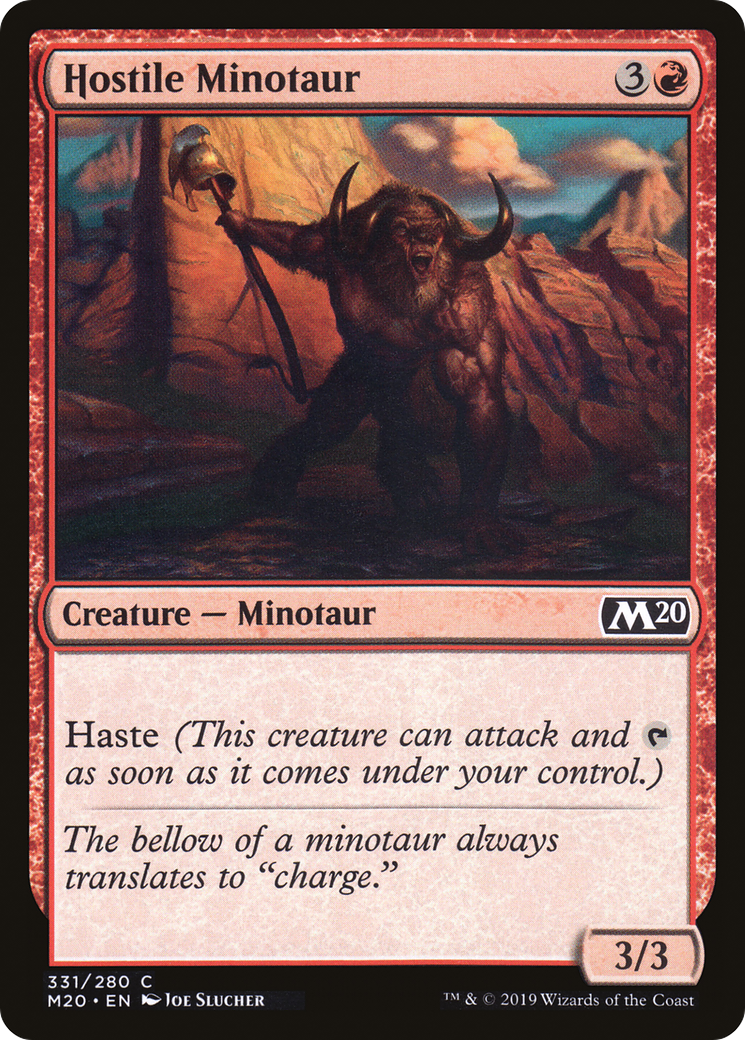 Hostile Minotaur (M20-331)  - Core Set 2020