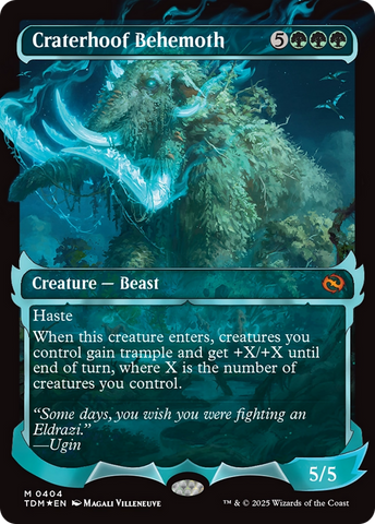 Craterhoof Behemoth (Showcase) (TDM-404)  Foil - Tarkir: Dragonstorm: (Showcase)