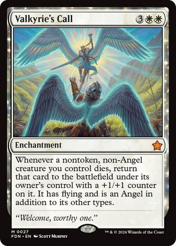 Valkyrie's Call (FDN-027)  Foil - Foundations: (enchantment)