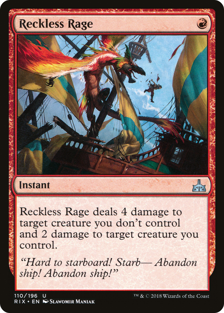 Reckless Rage (RIX-110)  - Rivals of Ixalan