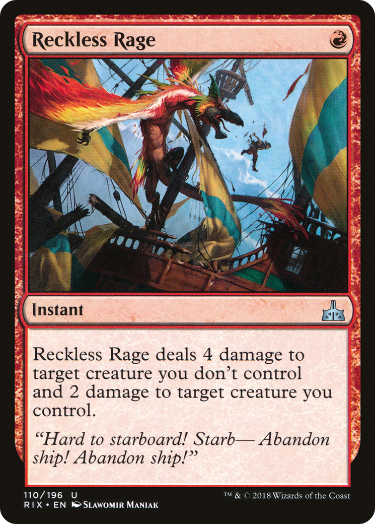 Reckless Rage (RIX-110) - Rivals of Ixalan Foil