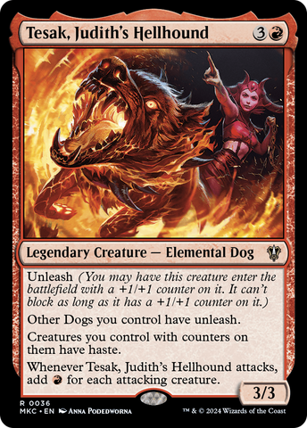 Tesak, Judith's Hellhound (MKC-036)  - Murders at Karlov Manor Commander