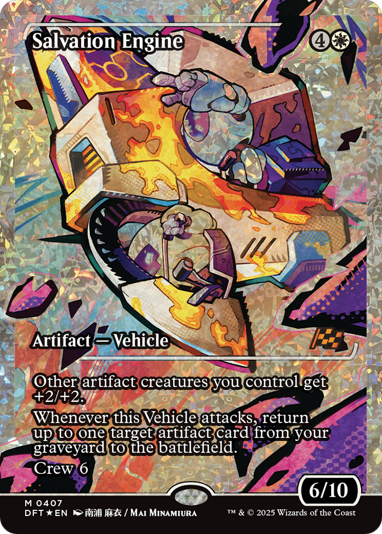 Salvation Engine (Showcase) (Fracture Foil) (DFT-407)  Foil - Aetherdrift: (Showcase)