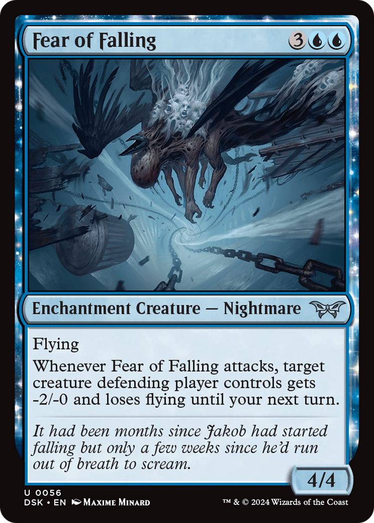 Fear of Falling (DSK-056)  - Duskmourn: House of Horror: (enchantment)