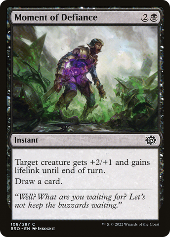 Moment of Defiance (BRO-108)  Foil - The Brothers' War