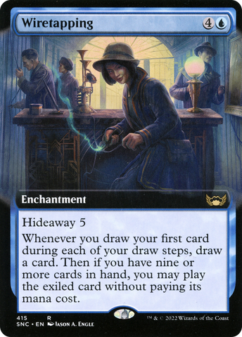 Wiretapping (Extended Art) (SNC-415)  Foil - Streets of New Capenna: (Extended Art)