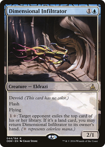 Dimensional Infiltrator (OGW-044)  Foil - Oath of the Gatewatch: (devoid)