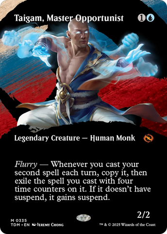 Taigam, Master Opportunist (Borderless) (TDM-335)  - Tarkir: Dragonstorm: (Showcase)