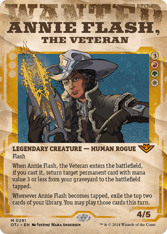 Annie Flash, the Veteran (Showcase) (OTJ-291)  Foil - Outlaws of Thunder Junction: (Showcase) (Borderless)