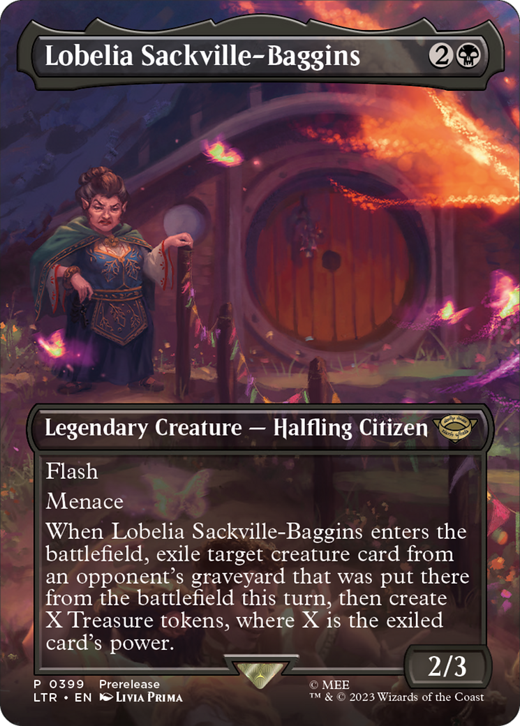 Lobelia Sackville-Baggins (Borderless) (LTR-399)  Foil - The Lord of the Rings: Tales of Middle-earth