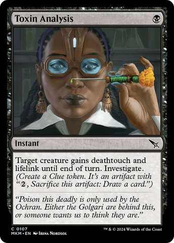 Toxin Analysis (MKM-107)  - Murders at Karlov Manor