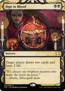 Sign in Blood (STA-032) - Strixhaven Mystical Archive: (Showcase) (Borderless) Etched Foil