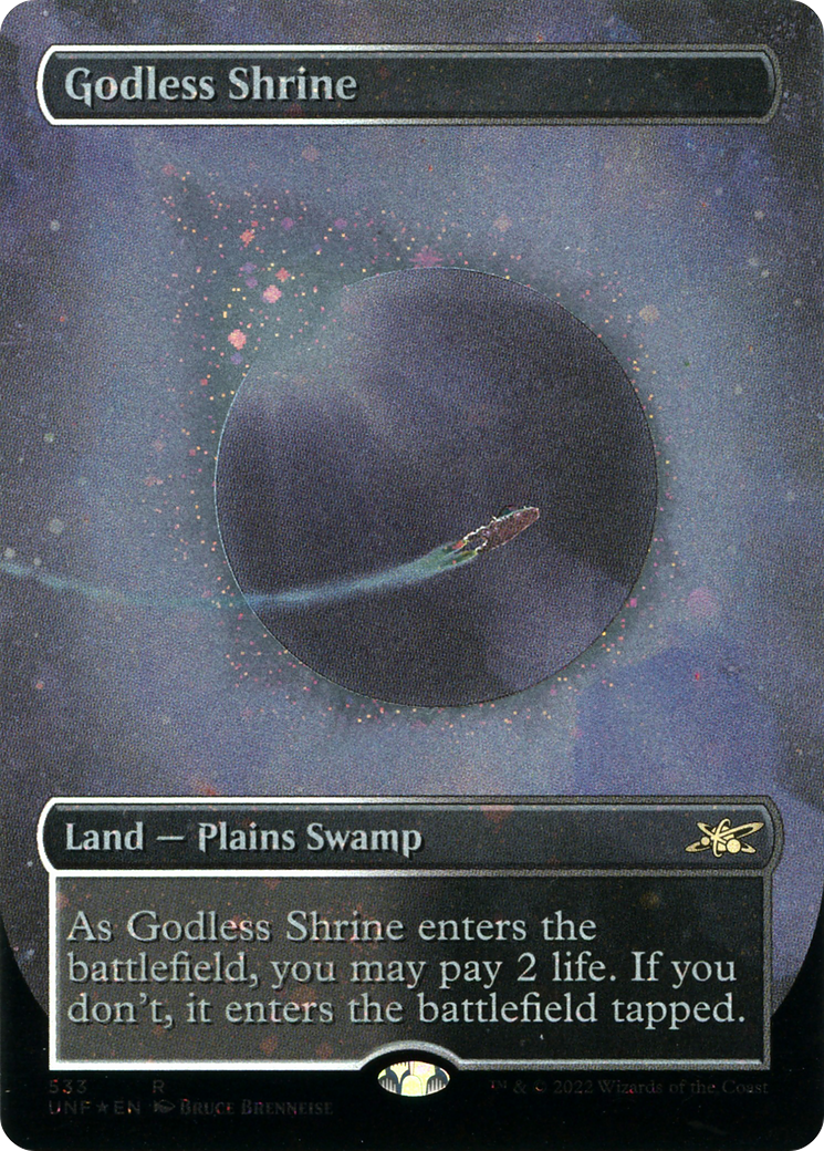 Godless Shrine (Borderless) (Galaxy Foil) (UNF-533)  Foil - Unfinity