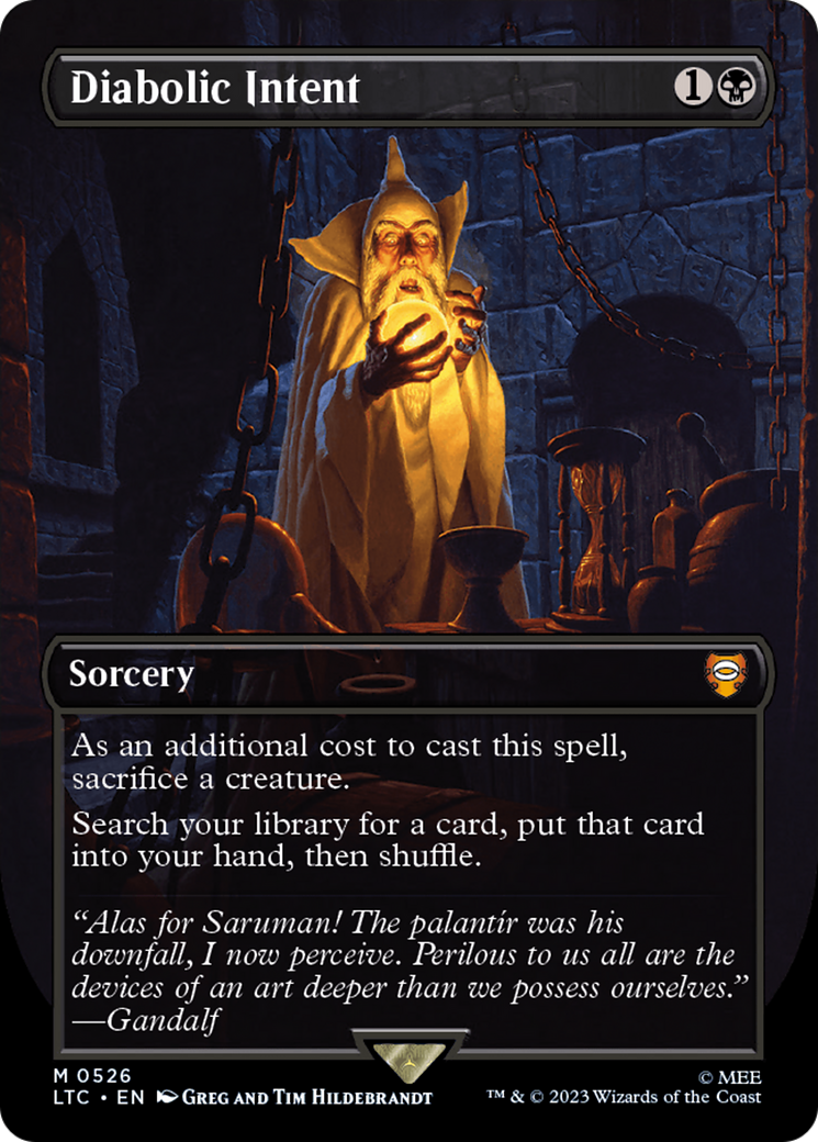 Diabolic Intent (Borderless) (LTC-526)  Foil - Tales of Middle-earth Commander