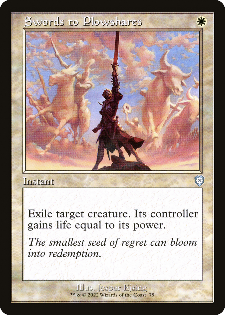 Swords to Plowshares (Retro Frame) (BRC-075)  - The Brothers' War Commander
